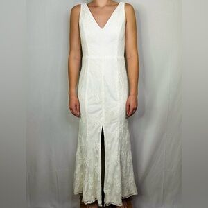 Lulus Bodycon Floral Maxi Dress Sleeveless V-Neck Wedding Formal Mermaid Gown